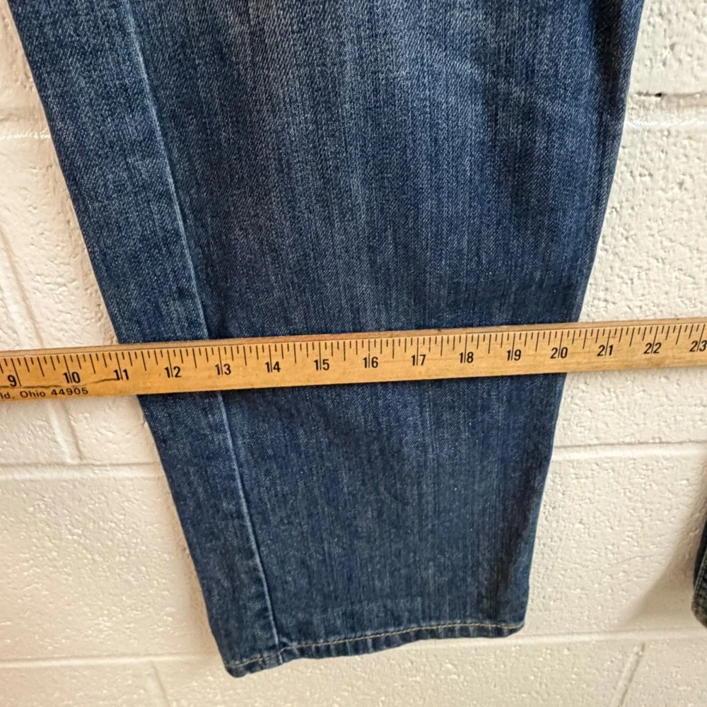 Levi's Mens 505 Regular Fit Straight Jeans 38x30 Faded Whiskering Blue Denim